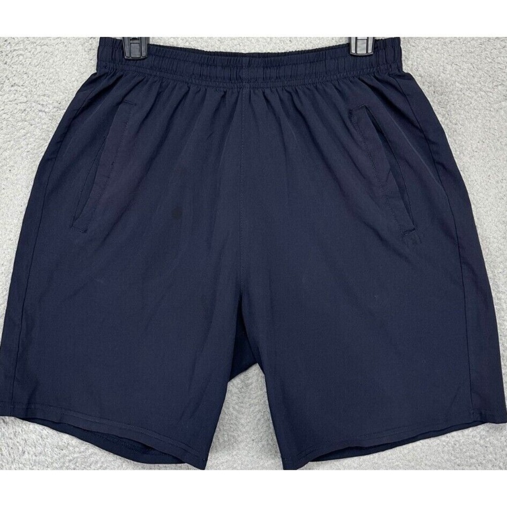 VINTAGE Playboy Athletic Shorts Mens Small Medium Navy Elastic Waist Drawstrings